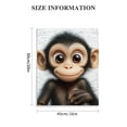 thumbnail image 3 of Patifu Big-Eyed Monkey Canvas Wall Art Home Office Bedroom Decor 16x20 in, 3 of 5