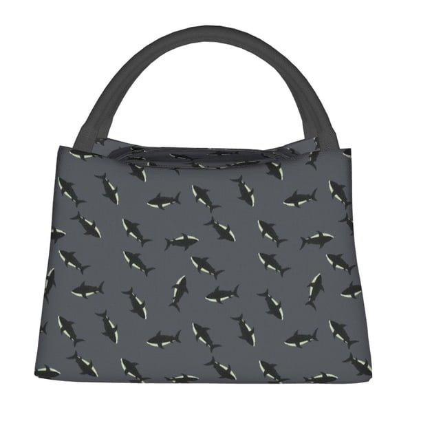 Balery Cute Shark Bolsa de Aislamiento Portátil – Bolsa de Almuerzo con Forro de Aluminio Mejorado, Funda Impermeable y Fácil de Limpiar para Picnic y Caja de Almuerzo