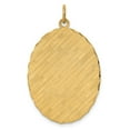 thumbnail image 3 of 14K Yellow Gold Charm Pendant 35 mm 22 Patterned .018 Gauge Engravable Oval Disc, 3 of 3