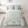 thumbnail image 2 of Homewish Teens Wildlife Rabbit Deer 7-Piece Bedding Comforter Set,Floral Butterfly Dragonfly King Bedding Sets,Chic Flowers Ultra Soft Bed Sheets,Microfiber Bedroom Decor,Reversible, 2 of 8
