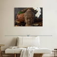 thumbnail image 2 of Elephant Stock Buddha Head Sculpture Wall Art - Horizontal Canvas Wall Art - Living Room Wall Decor - Religion And Spirituality Canvas - Gray And Brown Decor - 36" x 24", 2 of 8