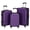 Purple, variant on 3 Piece Luggage Sets Hardshell Lightweight Suitcase with TSA Lock Spinner Wheels,Purple
