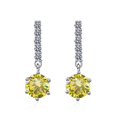 thumbnail image 5 of 2cttw Moissanite Earrings for Women D Color clarity VVS1 Diamond Dangle Earrings Sterling Silver Wedding Earrings for Brides Bridesmaid with Certificate, 5 of 9