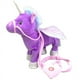 thumbnail image 2 of Correa electrónica para mascotas, ángel, caballo, muñeco de peluche que camina y canta, regalo para niños, color rosa, 2 of 11