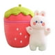 thumbnail image 3 of Lindo juguete de peluche de fresa con forma de animal para coche, juguete decorativo suave para acompañar el sueño. Conejo de 40 cm., 3 of 9