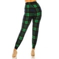 thumbnail image 2 of World of Leggings Buttery Soft Green Plaid Joggers - X-Large, 2 of 2