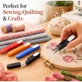 thumbnail image 3 of 4 Pack Small Scissors with Safety Covers, Craft Scissors for Yarn, Sewing and Cross Stitch, TIKA, 3 of 7