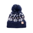 thumbnail image 2 of Trgacdwlo Girls Boys Christmas Knit Pom‑pom Beanie Hat Snowflake Pattern Warm Cuffed Winter Skull Hat Cute Soft Knitted Cap for Teens Party Gift Daily Outdoor Wear, 2 of 5