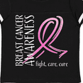 thumbnail image 4 of Inktastic Breast Cancer Awareness Fight, Care, Cure Boys or Girls Toddler T-Shirt, 4 of 5