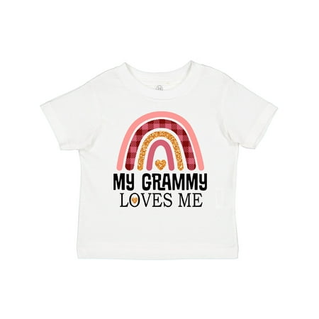 

Inktastic My Grammy Loves Me Girls Boho Rainbow Gift Toddler Toddler Girl T-Shirt