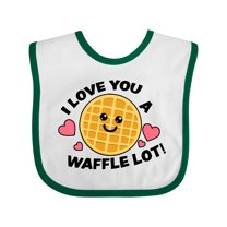 Inktastic I Love You a Waffle Lot with Cute Happy Waffle Boys or Girls Baby Bib
