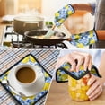 thumbnail image 4 of Lemon Kitchen Oven Mitt and Pot Holder Sets 2 Pcs for Baking, Cooking and Grilling, Heat Resistant Up To 392 °F, 4 of 7