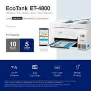 Epson EcoTank ET-4800 Wireless All-in-One Cartridge-Free Supertank Printer with Scanner, Copier, Fax, ADF and Ethernet