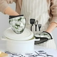 thumbnail image 6 of Pofeuu green plaid Moose tree Print Thickened Mini Silicone Oven Mitts Heat Resistant, Rubber Oven Mitt Gloves, Finger Pinch Grips, Pot Holder, Silicone Potholder, 6 of 7