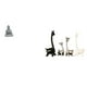 thumbnail image 1 of Escultura De Mono Buda Y Jirafa De Cerámica, Estatua Coleccionable Creativa Para Decoración Moderna De Hotel, Patio, Oficina, Escritorio, Estantería., 1 of 8