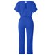 thumbnail image 5 of Mono Para Mujer de Moda Cuello Redondo Sólido Verano Bandag Manga Corta Pantalones Mono Odeerbi  ODB-4, 5 of 5