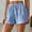 Light Blue, variant on Women's Drawstring High Waisted Tie Knot Wide Leg Textured Loose Summer Shorts L