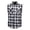 Black, variant on Puffer vest Mens Casual Fashion Plaid Multi Color Sleeveless Lapel Sleeveless Shirt