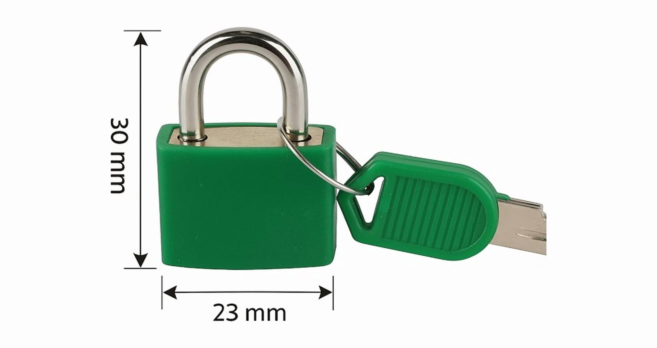 Hyper Tough Tight Spaces Mini Padlocks with Keys, 2 Pack, Green