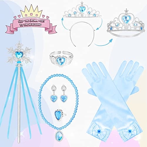 Juego de capa de princesa Hapgo, 9 piezas, para niñas, disfraces, fiesta, cosplay, manto c Hapgo Hapgo