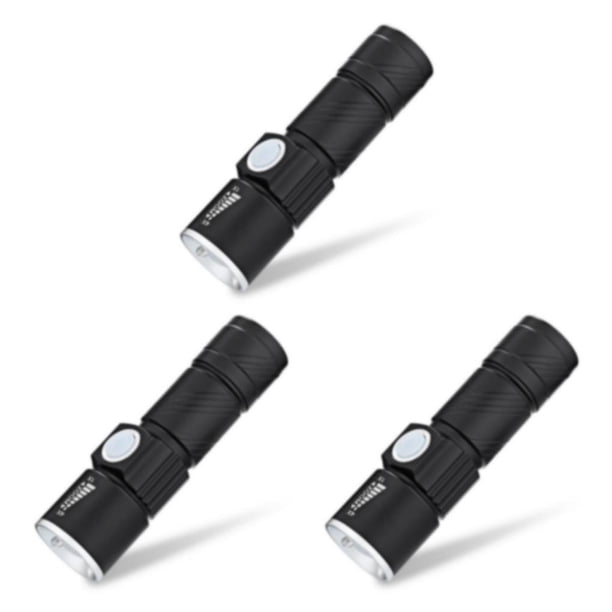Eigraketly Linterna recargable por USB, linterna de bolsillo profesional, pequeñas linternas de emergencia para acampar, bicicletas, senderismo, Type1 NO1
