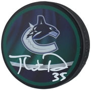 Thatcher Demko Vancouver Canucks Autographed Reverse Retro Logo Hockey Puck - Fanatics Authentic Certified