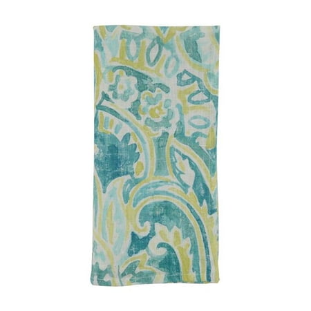 

SARO 150.A20S 20 in. Square Linen Table Napkins with Distressed Paisley Design - Set of 4
