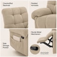 thumbnail image 6 of Aukfa Overstuffed Manual Recliner Chair, Upholstered Glider Lounge Armchair with Footrest for Bedroom Reading,Camel, 6 of 9
