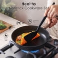 thumbnail image 2 of SENSARTE Non stick Pots and Pans Set 24 Pcs, Nonstick Cookware Set, Healthy Titanium Kitchen Cooking Sets with Stay-Cool Handles, Induction compatible, Dishwasher & Oven Safe, Matte Black, 2 of 9