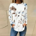 thumbnail image 2 of CLOISE Graphic Tees for Women Trendy Plus Size Crew Neck Tunic Graphic Long Sleeve Pullover Cute Fall Winter Clothes, 2 of 5