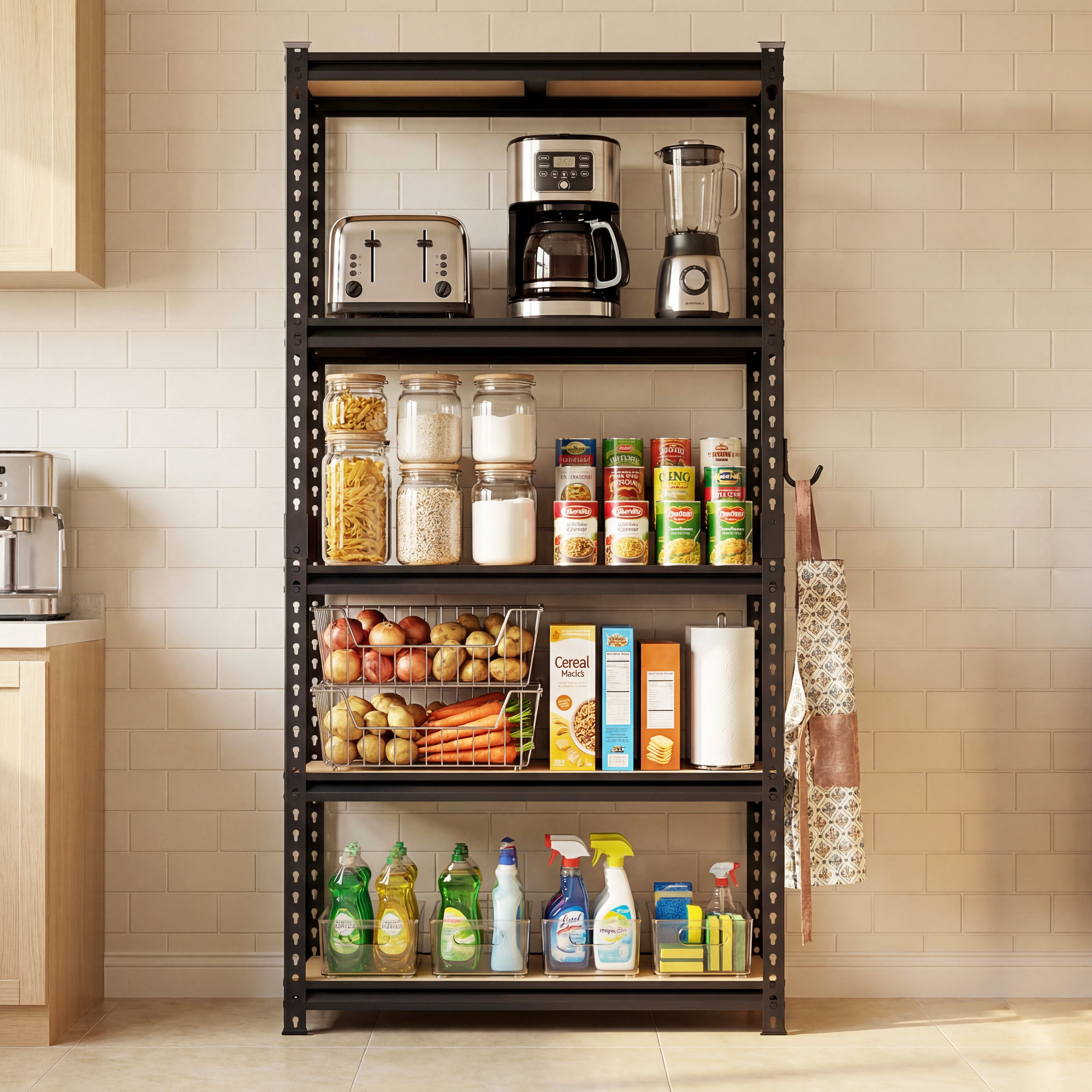 DYNALOAD 2000 lb Heavy Duty Garage Shelving Unit, 5-Tier Adjustable Metal Storage Shelves, 36" W x 12" D x 72" H