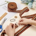 thumbnail image 4 of 5Yards Ethnic Embroidery Polyester Ribbons 38mm Wide Heavy Vintage Craft Jacquard Trim, 4 of 9