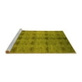 thumbnail image 2 of Ahgly Company Machine Washable Indoor Round Oriental Yellow Industrial Area Rugs, 5' Round, 2 of 4