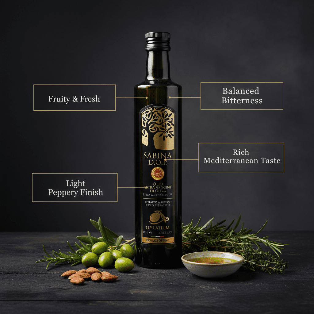 OP Latium Sabina Extra Virgin Olive Oil, 16.9 fl oz (500 ml), DOP Italian EVOO, Product of Italy