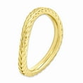 thumbnail image 3 of 925 Sterling Silver Stackable Expressions Polished Gold-plate Wave Ring Size: 6; for Adults and Teens; for Women and Men, 3 of 4