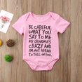thumbnail image 4 of Baby Summer Romper Letter Short Sleeve Envelope Neckline Button Closure Outfit, 4 of 10