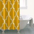thumbnail image 4 of Yellow Geometric Quatrefoil Pattern Shower Curtain 36"x72" ,Bathroom Decorative Shower Curtains Set with 12 Hooks,Modern Waterproof Washable Shower Curtain, 4 of 6