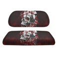 thumbnail image 2 of Pzuqiu Skull Floral 2-Piece Golf Cart Seat Covers Set - Breathable Washable Protective Covers for Most 2-Seater Golf Carts, 2 of 10