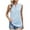 Sky Blue, variant on Timegard Womens Tank Top Summer Lightweight Solid Color Casual Office V Neck Button Sleeveless Tee