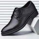 LSLJS Men's Leather Shoes Chaussures en Cuir à Pointes Décontractées et Confortables pour Hommes sur Dégagement, Mode Chaussures Décontractées – image 4 sur 9