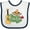 White and Navy, variant on Inktastic Cinco De Mayo with Guitar and Sombrero Boys or Girls Baby Bib