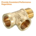thumbnail image 5 of Brass Tee Pipe Fitting, G1/2"(Female x Female x Male) 3 Way T-Connector, 5 of 7