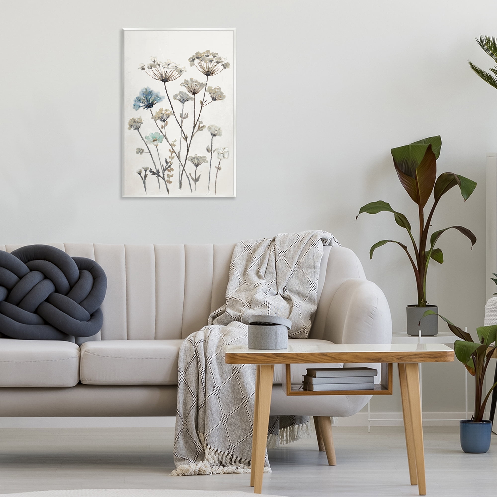 Stupell Industries Neutral Jardin Azul Wall Plaque Art, design by Patricia Pinto