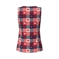 thumbnail image 5 of Fotbe Heart Plaid Womens Loose Fit Casual Flowy Slim-Fit Tank Tops Athletic Round Neck Trendy Sleeveless Summer Tops for Gym and Yoga-, 5 of 9