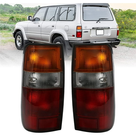 USR DEPO FJ80 Tail Lights - Replacement Rear Tail Lamps Set (Left   Right) Compatible with 1991-1997 Toyota Land Cruiser 80 FJ82 and 1996-1997 Lexus LX450