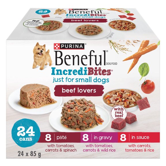 Beneful Incredibites Amateurs de Bœuf VP, Nourriture Humide pour Chiens 85 g