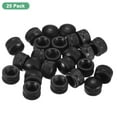 thumbnail image 4 of Paquete de 25 tuercas de tapa roscadas, tapas de tornillo M6x11mm para luminarias, tuerca de perilla estriada hembra para reemplazo de cubierta de luz de techo [Negro mate], 4 of 7