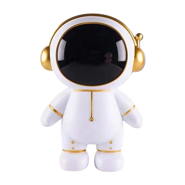 Astronaut Money Box Piggy Bank for Kids Decoration Money Saving Bookshelf Decor Golden