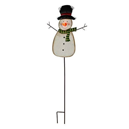 Christmas Snowman Garden Stake Decor Snowman Decoration, Outdoor Metal ...