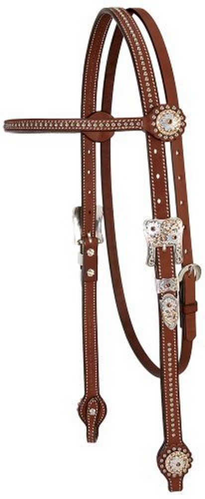 C-0254 Weaver Horse Headstall Stacy Westfall Showtime Browband Brown